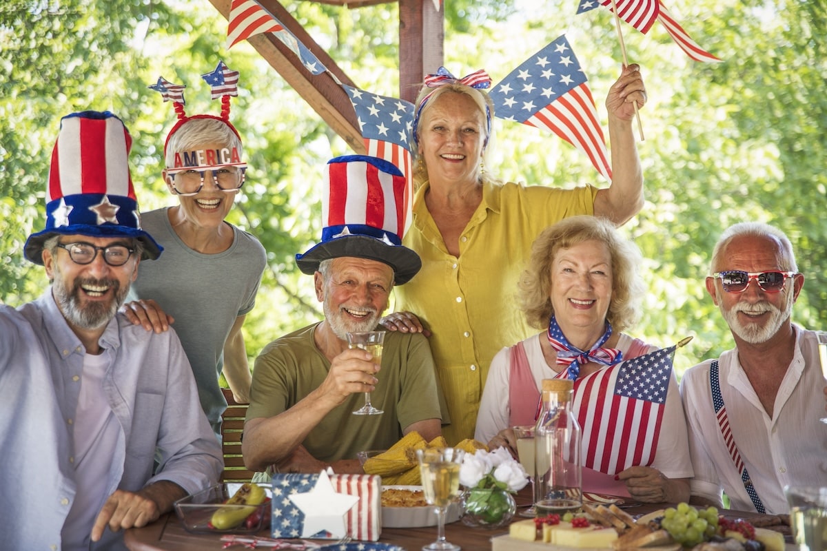 seniors enjoy 4th of july party