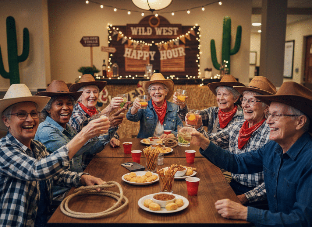 Western Party at senior living facility